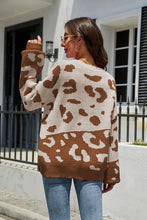 Load image into Gallery viewer, Leopard Drop Shoulder Sweater Ti Amo I love you
