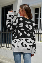 Load image into Gallery viewer, Leopard Drop Shoulder Sweater Ti Amo I love you
