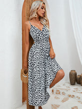 Load image into Gallery viewer, Leopard Print Sling Midi Dress Ti Amo I love you
