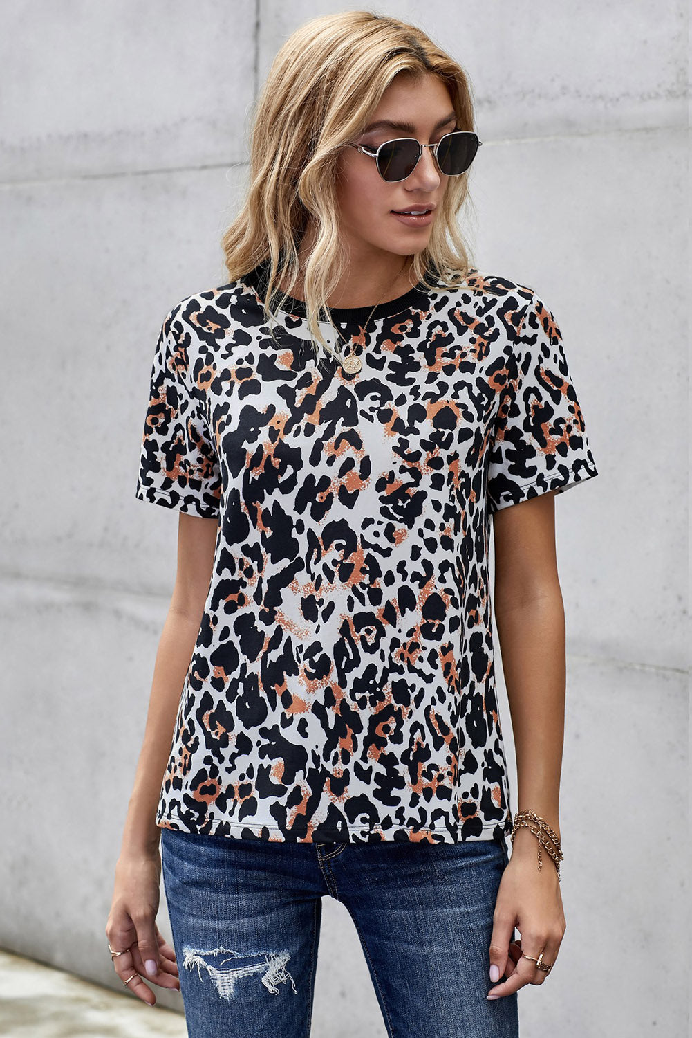Leopard Print T-Shirt Ti Amo I love you