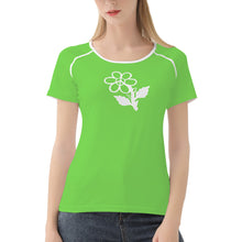 Load image into Gallery viewer, Ti Amo I love you - Exclusive Brand - Pastel Green - White Daisy - Women&#39;s T shirt
