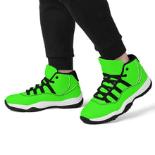 Load image into Gallery viewer, Ti Amo I love you - Exclusive Brand - Florescent Green  - Skeleton Hands with Heart -  High Top Air Retro Sneakers - Black Laces
