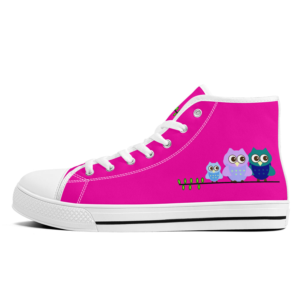 Ti Amo I love you  - Exclusive Brand - Hollywood Cerise - High-Top Canvas Shoes - White Soles