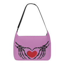 Load image into Gallery viewer, Ti Amo I love you - Exclusive Brand - Viola - Skeleton Heart Hands  -  Journey Computer Shoulder Bag
