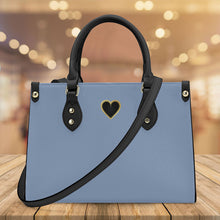 Load image into Gallery viewer, Ti Amo I love you - Exclusive Brand - Cadet Grey - Luxury Womens PU Tote Bag - Black Straps
