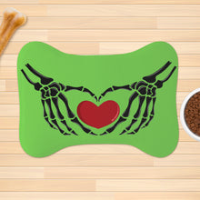 Load image into Gallery viewer, Ti Amo I love you - Exclusive Brand - Pastel Green - Skeleton Hands with Heart  - Big Paws Pet Rug
