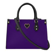 Load image into Gallery viewer, Ti Amo I love you - Exclusive Brand - Violent Violet - Luxury Womens PU Tote Bag - Black Straps
