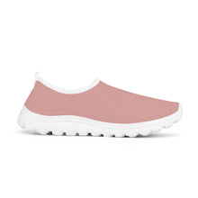 Load image into Gallery viewer, Ti Amo I love you - Exclusive Brand - Pink Rose - Double White Heart - Women&#39;s Mesh Running Shoes - White Soles
