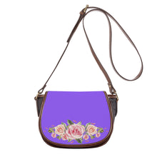 Load image into Gallery viewer, Ti Amo I love you - Exclusive Brand - Heliotrope 3 - Roses - Saddle Bag
