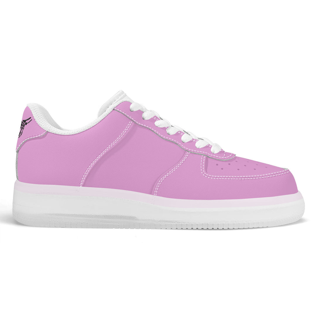 Ti Amo I love you - Exclusive Brand - Light Orchid - Skelton Hands with Heart - Transparent Low Top Air Force Leather Shoes