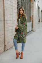 Load image into Gallery viewer, Long Floral Kimono Cardigan Ti Amo I love you
