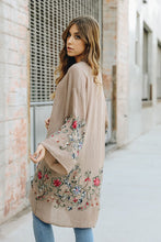 Load image into Gallery viewer, Long Floral Kimono Cardigan Ti Amo I love you
