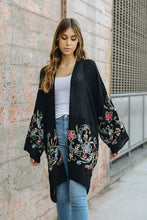 Load image into Gallery viewer, Long Floral Kimono Cardigan Ti Amo I love you
