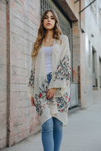 Load image into Gallery viewer, Long Floral Kimono Cardigan Ti Amo I love you
