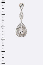 Load image into Gallery viewer, Long Teardrop Chandelier Bridal Earrings Ti Amo I love you
