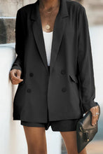 Load image into Gallery viewer, Longline Blazer and Shorts Set with Pockets Ti Amo I love you
