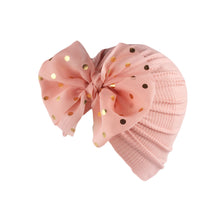 Load image into Gallery viewer, Lovely Shiny Bowknot Baby Hat Cute Solid Color Baby Girls Hat Turban Soft Newborn Infant Cap Beanies Head Wraps Ti Amo I love you
