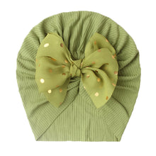 Load image into Gallery viewer, Lovely Shiny Bowknot Baby Hat Cute Solid Color Baby Girls Hat Turban Soft Newborn Infant Cap Beanies Head Wraps Ti Amo I love you
