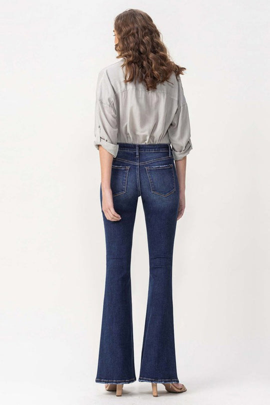 Lovervet Full Size Joanna Midrise Flare Jeans - Sizes 28-32 Waist & 14W-22W Ti Amo I love you