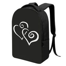 Load image into Gallery viewer, Ti Amo I love you - Exclusive Brand - Tuatara - Double White Heart -   Laptop Backpack
