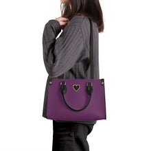 Load image into Gallery viewer, Ti Amo I love you - Exclusive Brand - Palatinate Purple - Luxury Women PU Tote Bag - Black Straps
