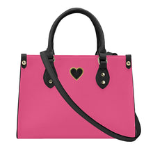 Load image into Gallery viewer, Ti Amo I love you - Exclusive Brand - Warm Pink - Luxury Womens PU Tote Bag - Black Straps
