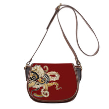 Load image into Gallery viewer, Ti Amo I love you - Exclusive Brand - Dark Burgundy - Octopus - Saddle Bag
