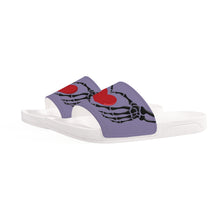 Load image into Gallery viewer, Ti Amo I love you - Exclusive Brand - Kimberly - Skeleton Hands with Heart -  Slide Sandals - White Soles
