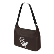 Load image into Gallery viewer, Ti Amo I love you - Exclusive Brand - Cocoa Brown - White Daisy - Journey Computer Shoulder Bag
