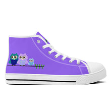 Load image into Gallery viewer, Ti Amo I love you  - Exclusive Brand  - Heliotrope 3 - High-Top Canvas Shoes  - White Soles
