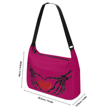 Load image into Gallery viewer, Ti Amo I love you - Exclusive Brand - Jazzberry Jam 2 - Skeleton Heart Hands  -  Journey Computer Shoulder Bag
