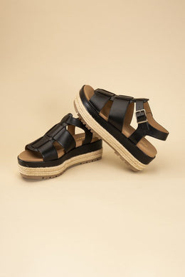 MCLEAN-S Espadrille Gladiator Sandals Ti Amo I love you