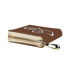 Load image into Gallery viewer, Ti Amo I love you - Exclusive Brand - Spice - Double White Heart - PU Leather - Zipper Card Holder
