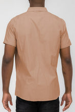 Load image into Gallery viewer, MENS PASTEL COLOR SHORT SLEEVE BUTTON DOWN Ti Amo I love you
