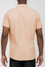 Load image into Gallery viewer, MENS PASTEL COLOR SHORT SLEEVE BUTTON DOWN Ti Amo I love you
