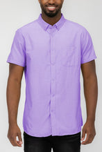 Load image into Gallery viewer, MENS PASTEL COLOR SHORT SLEEVE BUTTON DOWN Ti Amo I love you
