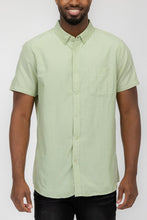 Load image into Gallery viewer, MENS PASTEL COLOR SHORT SLEEVE BUTTON DOWN Ti Amo I love you
