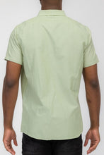 Load image into Gallery viewer, MENS PASTEL COLOR SHORT SLEEVE BUTTON DOWN Ti Amo I love you
