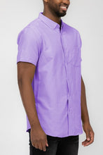 Load image into Gallery viewer, MENS PASTEL COLOR SHORT SLEEVE BUTTON DOWN Ti Amo I love you
