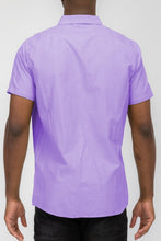 Load image into Gallery viewer, MENS PASTEL COLOR SHORT SLEEVE BUTTON DOWN Ti Amo I love you
