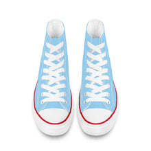 Load image into Gallery viewer, Ti Amo I love you - Exclusive Brand - Sail 2 - White Daisy - High Top Canvas Shoes - White  Soles
