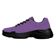 Load image into Gallery viewer, Ti Amo I love you - Exclusive Brand - Dusty Purple - Double Black Heart - Chunky Sneakers - Black Soles
