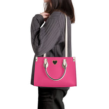 Load image into Gallery viewer, Ti Amo I love you - Exclusive Brand - Pink Lemonaide - Luxury Womens PU Tote Bag - Cream Straps
