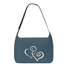 Load image into Gallery viewer, Ti Amo I love you - Exclusive Brand - Fiord - Double White Heart - Journey Computer Shoulder Bag
