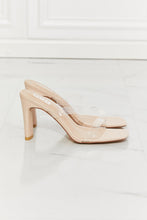 Load image into Gallery viewer, MMShoes - Beige - Walking On Air Transparent Double Band Heeled Sandal - Sizes 6-11 Ti Amo I love you
