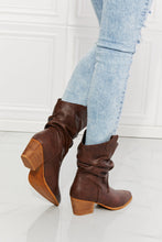 Load image into Gallery viewer, MMShoes Better in Texas Scrunch Cowboy Boots in Brown Ti Amo I love you
