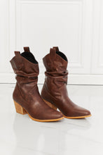 Load image into Gallery viewer, MMShoes Better in Texas Scrunch Cowboy Boots in Brown Ti Amo I love you
