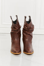 Load image into Gallery viewer, MMShoes Better in Texas Scrunch Cowboy Boots in Brown Ti Amo I love you
