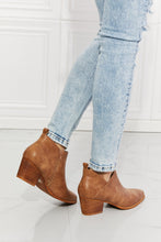 Load image into Gallery viewer, MMShoes Trust Yourself Embroidered Crossover Cowboy Bootie in Caramel Ti Amo I love you
