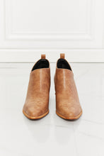 Load image into Gallery viewer, MMShoes Trust Yourself Embroidered Crossover Cowboy Bootie in Caramel Ti Amo I love you
